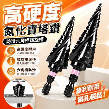 寶塔鑽頭 擴孔開孔器 階梯式鑽頭 不鏽鋼鋁合金 高硬度打孔工具 電鑽用 多尺寸開孔神器 階梯式多段鑽孔 打孔加工