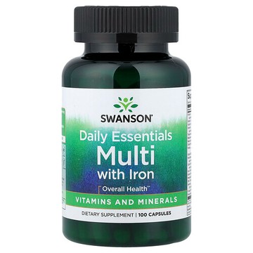Swanson Vitamins, Daily Essentials Multi，100 粒膠囊
