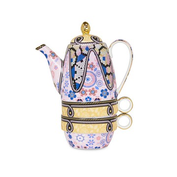 T2 華麗復古系列_雙人杯壺套組(金色)