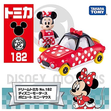 日本TOMICA 迪士尼 No.182 米妮小汽車(附人偶) DS93347 TAKARA TOMY