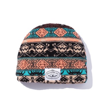 日本限定 POLER BOA FLEECE BEANIE 拚色絨毛帽 / 藍