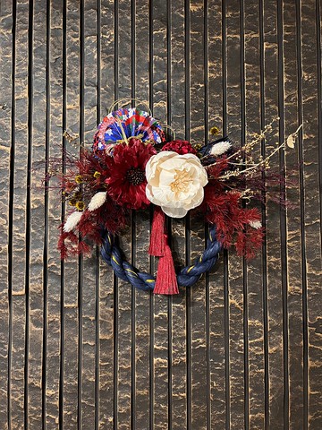 藍色注連繩  新年掛飾