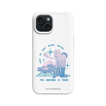 iPhone 15 SolidX 白 - 瑞克和莫蒂 Rick and Morty - 宇宙是你的