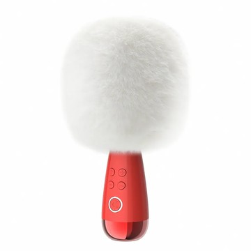 CALF 唱吧 小巨蛋麥克風 行動KTV 升級版 附防風罩 大數據訂製DSP音效處理晶片 360度立體音效 8種K歌音效  G2  白色 + 紅色