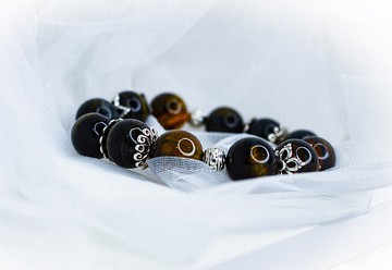 招財手環 黃虎眼/藏銀/合金 大咪珠/大手圍 男手環/女手環