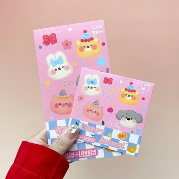 Mavis麻麻💖 現貨台灣出有保障🚚甜甜粉色卡通利是封紅包袋｜超可愛插畫韓系動物紅包袋 壓歲錢封袋5入組