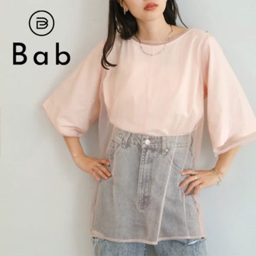 現貨🇯🇵Bab 薄紗粉色分層 上衣 襯衫 內搭 日系穿搭