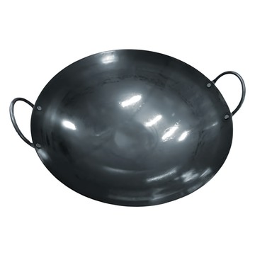 日旭 雙耳鐵鍋  6m  黑色  1個