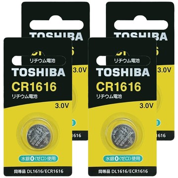 TOSHIBA 東芝 鈕扣電池 CR1616  1入  4個