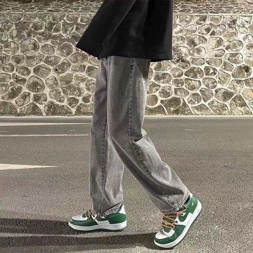 彈力長褲！熱賣！ 新品牛仔褲 韓版潮流牛仔褲 百搭休閑長褲 彈力中腰直筒寬鬆牛仔褲男 工作褲 工裝牛仔褲子 L302