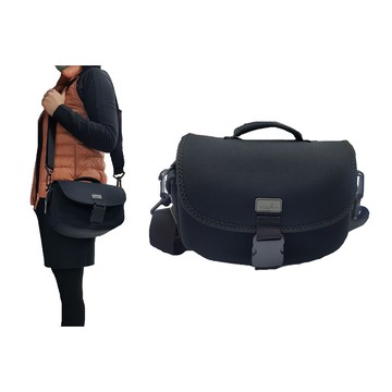 ~雪黛屋~OBIEN 相機包小容量單眼相機包U型大開口潛水料進口完全防水耐震尼龍布內多層台灣製造SOBBGCAM100