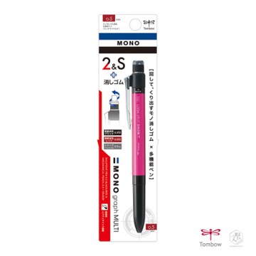 TOMBOW 蜻蜓 - 書寫系 graph MULTI 多功能筆 0.5mm (亮眼桃紅)