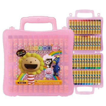 SIMBALION 雄獅 BLOP奶油獅粉蠟筆 48色 兒童繪畫蠟筆  1盒