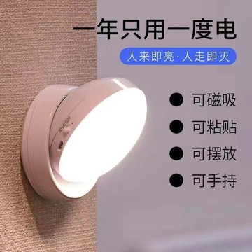 🔥在臺出貨🔥爆款led智能人體感應燈節能小夜燈臥室聲光控不插電樓道燈衛生間