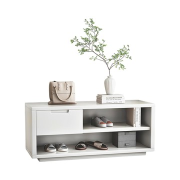 【HappyLife】簡約實木帶抽換鞋凳 100公分 Y11977白