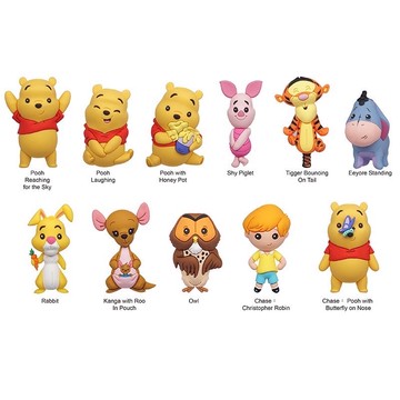 (卡司旗艦) Disney 小熊維尼 3D 收藏掛飾  鑰匙圈 盲包 隨機出貨 不挑款 跳跳虎 小豬 屹耳