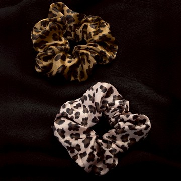 QUEENSHOP_F 正韓 質感光澤豹紋大腸髮圈 兩色售 現+預 【07090419】