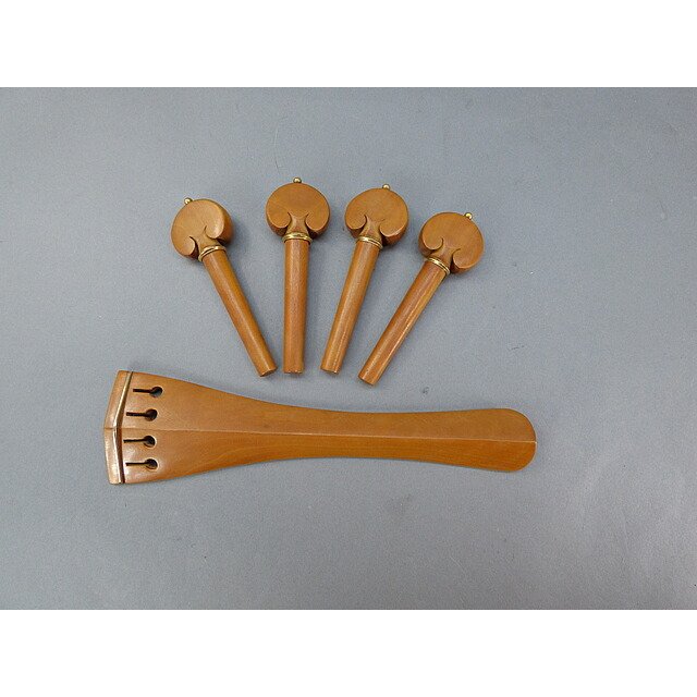 Cello Fitting set BoxwoodGold Model Hill Tailpiece