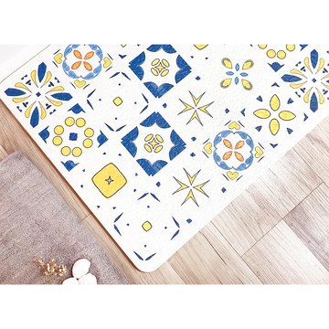 【MBM】仲夏魔力M+號-水洗式花磚珪藻土地墊 建材做的地墊