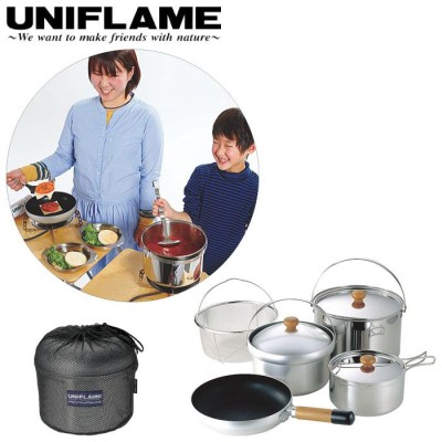 UNIFLAME ユニフレーム fan5 DX クッカーセット ライスクッカー フライパン 大鍋 片手鍋 ざる 収納ケース付き キャンプ BBQ 調理  クッキング 660232 | LINEブランドカタログ