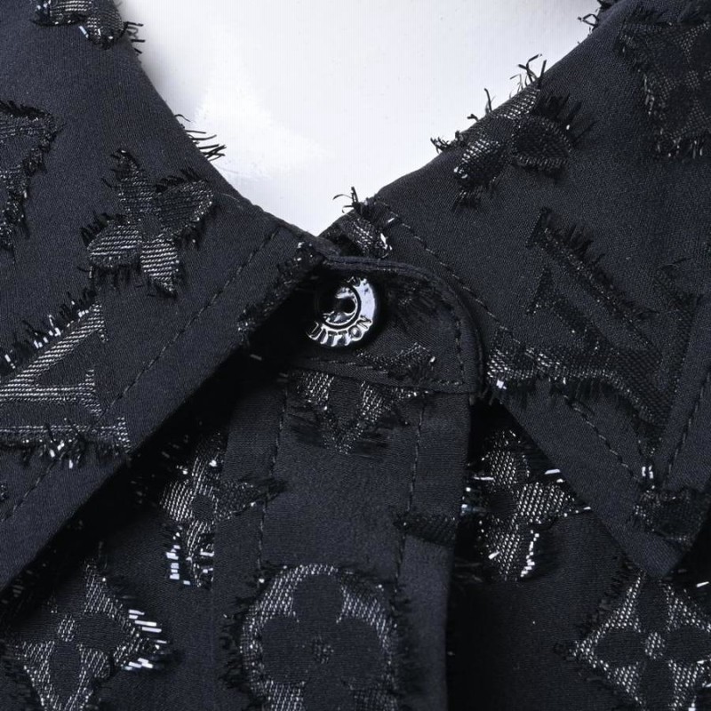 LOUIS VUITTON シルク モノグラム シャツ 36 ブラック ルイヴィトン KL4B2SHP63 LOUIS VUITTON シルク モノグラム シャツ 36 ブラック ルイ