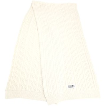 MM6 MAISON MARGIELA 白色羊毛混紡羅紋圍巾 披肩