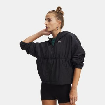 【UNDER ARMOUR】UA 女 Rival Woven Bungee 連帽外套_6010942-001