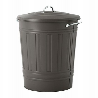 KNODD クノッド ふた付きゴミ箱 - グレー 40 l 503.153.14