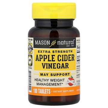 Mason Natural, 蘋果醋，100 片（每片 500 毫克）