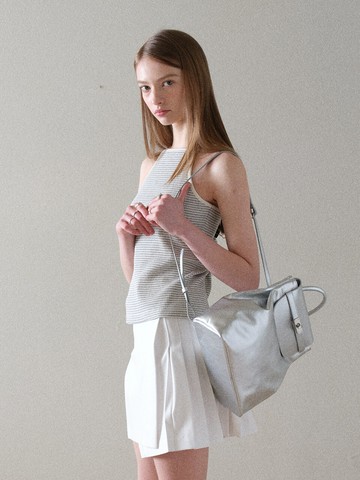 Classic Turn-Lock Backpack_Silver