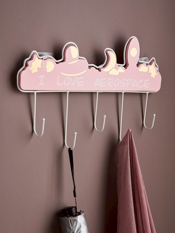 創意ins裝飾掛鉤鑰匙置物架收納門口玄關墻壁進門掛衣架現代簡約