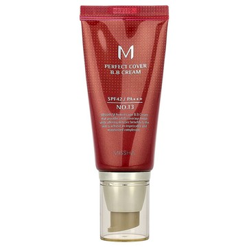 Missha, M 漂亮遮瑕 BB 霜，SPF 42 PA +++，13 號亮米色，1.7 液量盎司（50 毫升）