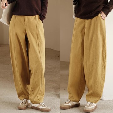 設計所在 獨家高端限量系列 環保染純棉牛仔寬鬆寬管褲