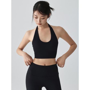 舉重的妖精運動文胸女帶胸墊掛脖美背瑜伽服內衣普拉提健身背心夏