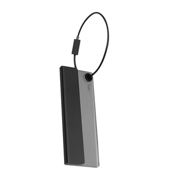 reflects 簡約行李吊牌 行李吊牌 識別吊牌 登機牌 姓名牌  8 x 3 x 0.5cm  黑色