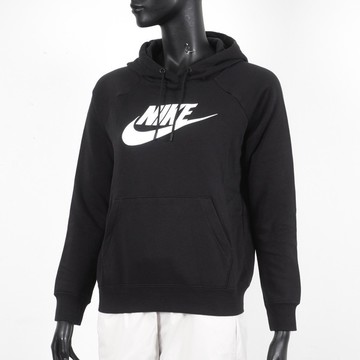 Nike AS W NSW ESSNTL HOODIE 女 運動 連帽 長袖 上衣 棉柔 黑 [BV4127-010]