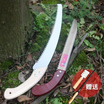 【臺灣出貨】木柄彎鋸手板鋸手鋸園林鋸伐木鋸果樹修枝鋸腰鋸木工鋸子戶外鋸樹