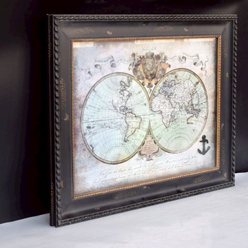 歐式復古有框畫裝飾畫高檔酒店別墅樣板房間客廳時尚實木掛畫掛框