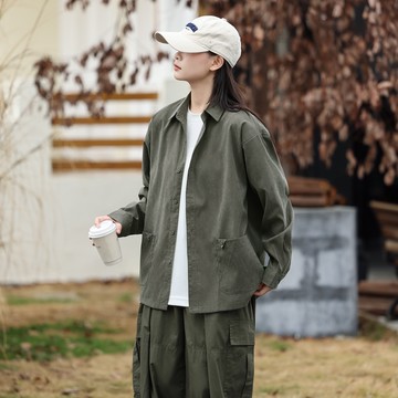 【AMERO】男裝 女裝 長袖襯衫 造型小邊角 短寬版型