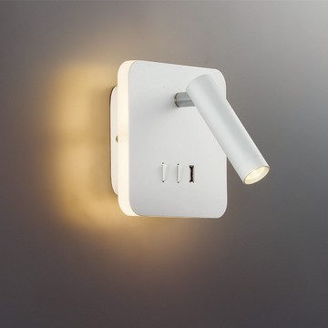 3W+7W雙開關USB插槽壁燈｜C01-11-61611