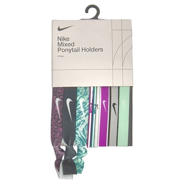 NIKE 耐吉 混搭式髮帶9件組  1SIZE  紫色 + 綠色 + 黑色  1組