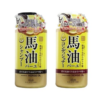 【晨光】日本 Loshi 馬油柔順雙效系列 450ml(洗髮乳 101177/潤髮乳 101184)【現貨】