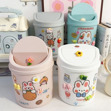 垃圾桶🍋桌面迷你垃圾桶學生書桌收納桶辦公室桌上筆筒整理神器收納盒 桌迷你造型面小型垃圾回收 可愛質感 小型桌上型