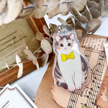 ME141_紳士貓_Gentleman Cat/晶透吊飾