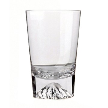 日式硝子雪山玻璃杯  高款透明  1個
