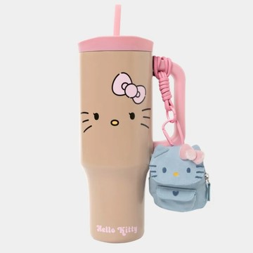 HELLO KITTY x TBH 巨無霸保溫吸管杯 曬黑 冰霸杯 凱蒂貓 MINI收納包掛飾 1200ML 宋雨琦代言 / 代購