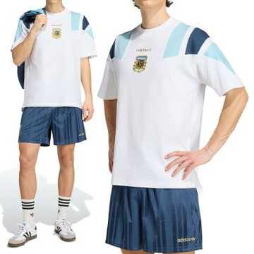 Adidas Afa Eqt Tee 男款 白藍色 阿根廷 足球 寬鬆 T恤 運動 休閒 短袖 KG2288