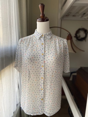 休閒古著短袖襯衫