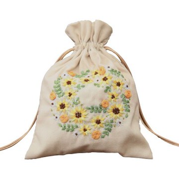 刺繡 自己繡花抽繩束口收納零錢袋古風禮物荷包香囊手工刺繡diy材料包『XY985』