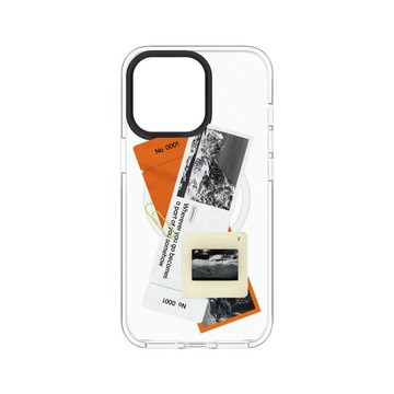 犀牛盾Clear (MagSafe 兼容)防摔背蓋手機殼 【獨家設計款】 -旅行票根